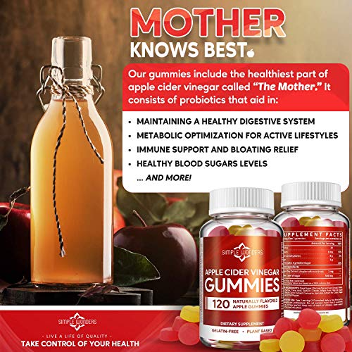 Apple Cider Vinegar Gummies (360 ct) - Gummy Alternative to ACV Pills, Capsules, and Tablets - Organic, Raw, and Unfiltered with Mother Supplement for Detox and Cleansing Support - Non GMO