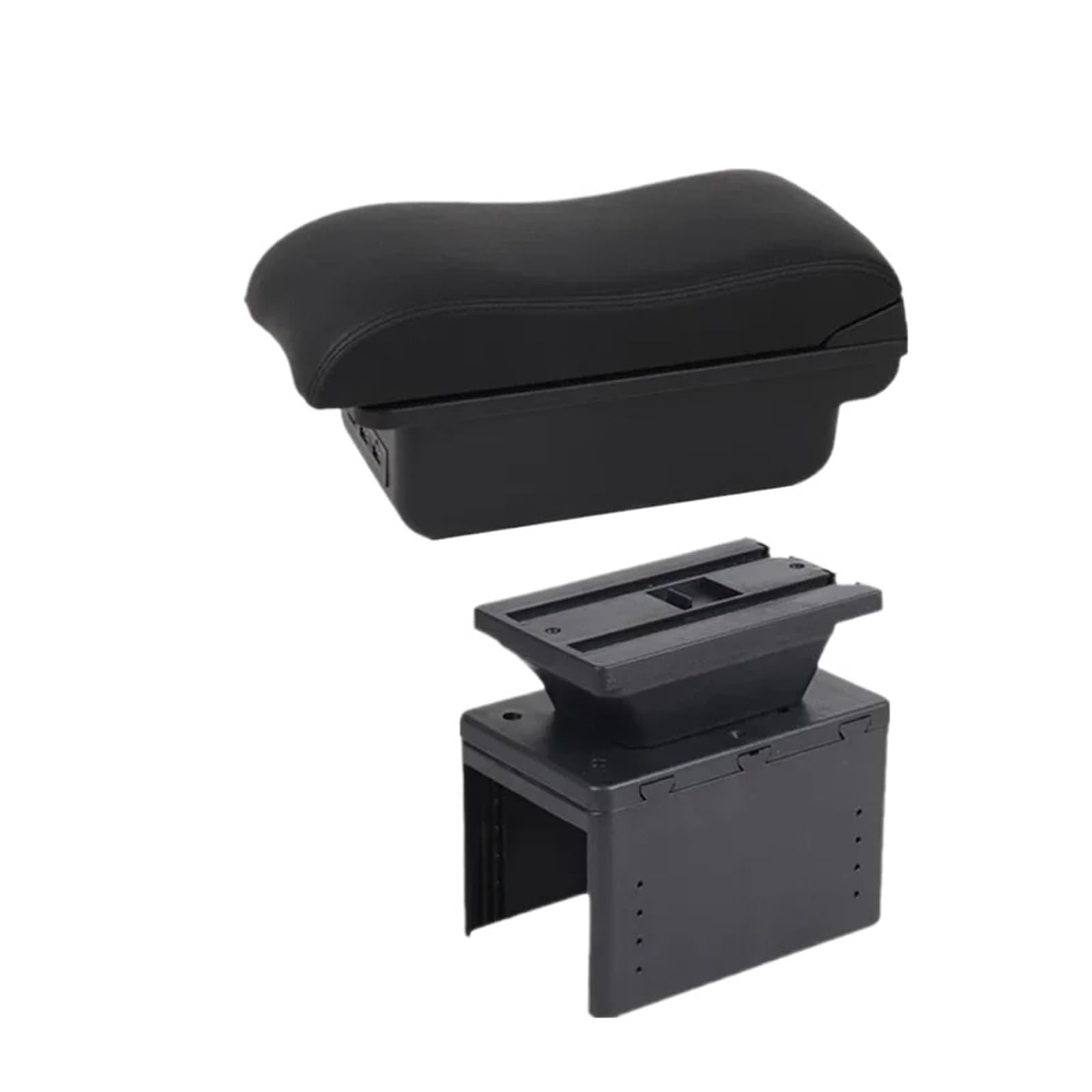 Umdjju B2 Black Line 3Usb For Fiesta Car Armrest Storage Box Dedicated Retrofit Interior Accessories Car Centre Console Armrest Box(B2 Black Line 3Usb)