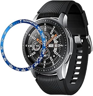 AISPORTS Lünettenring Kompatibel mit Samsung Galaxy Watch 46mm Lünettenschlaufe Damen Herren, Bezel Styling Adhesive Cover Edelstahl Metallkreis Schutzhülle für Samsung Gear S3 Frontier/Classic