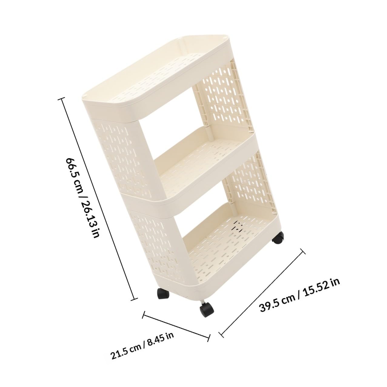 Scaffale Portaoggetti Ruote in Plastica Stabile, Carrello Organizer per Bagno, Cucina e Camera da Letto, Mensola Multistrato per Snack, Libri e Giocattoli, Contenitore Multifunzione la Casa