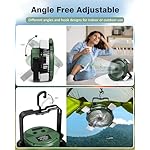 Camping Fan with LED Lantern, 8000mAh Rechargeable Battery Powered Tent Fan for Camping Hanging, Camping Outdoor Fan with Remote, 4 Speed Camping Fan for Tents,Travel,Home,Fishing,Sleep,Emergency - Image 5