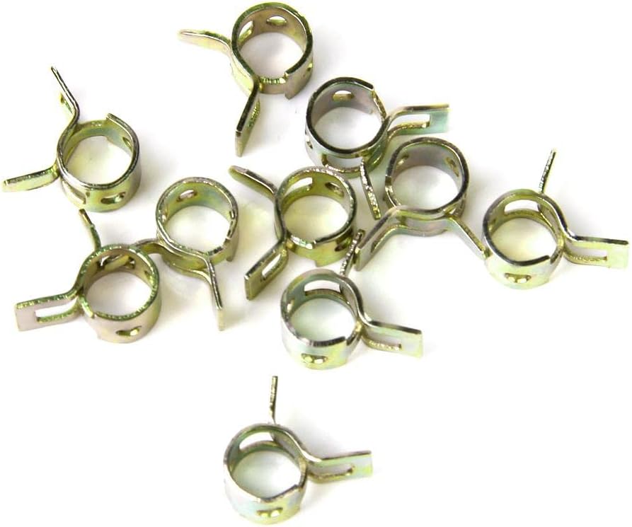 20x Spring Clip Fuel Hose Line Water Pipe Air Tube Clamps Fastener 6mm