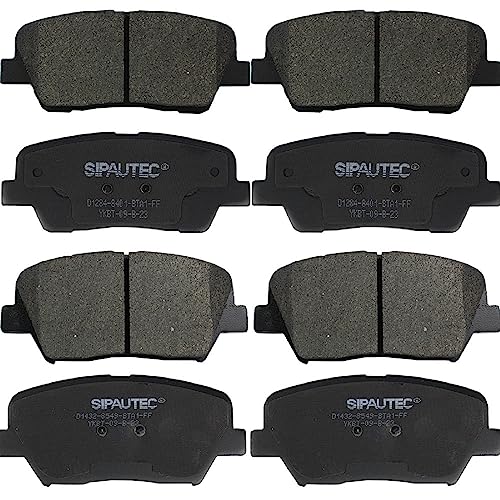 SIPAUTEC-Front + Rear Ceramic Brake Pads Replacement For 2010-2012 Hyundai Santa Fe,For 2011-2020 Kia Sorento D1432+D1284,For 2013-2018 Hyundai Santa Fe Sport