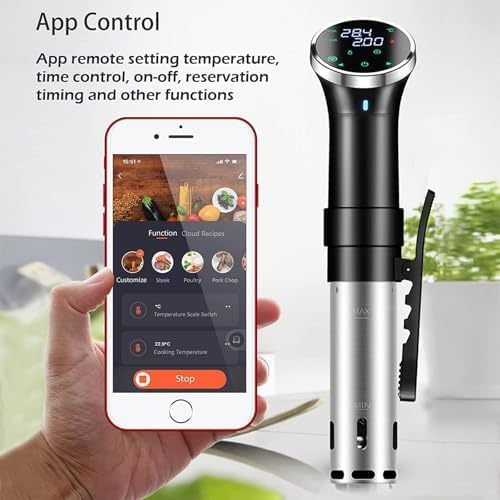 Sous vide Cooker, 1100W Sous Vide Machine Calefaccin rpida ultra-Curega con temperatura y temporizador precisos, control de pantalla tctil completa, impermeable IPX7 para carne de res, pollo