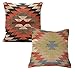 iinfinize Kilim Federa rustica in lana di juta Euro Sham decorativa Divano Sham tessuto a mano Cuscino Sham 45,7 cm quadrato vintage cuscino cuscino cuscino per sedia