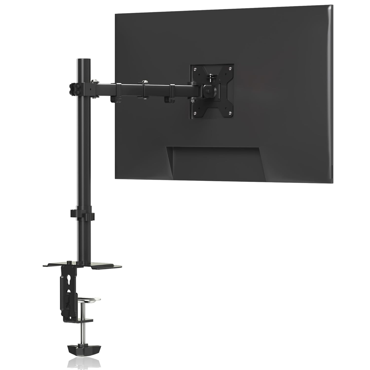 Pholiten Single Monitor Stand Heavy Duty Adjustable Monitor Arm Desk Mount for 13-27Inch Tilt Swivel Rotate Support 22