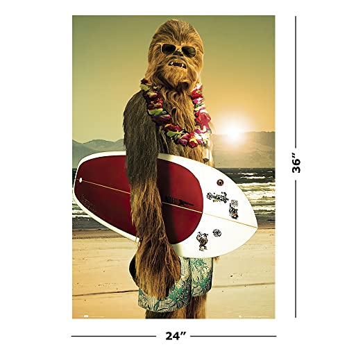 Poster Stop Online Star Wars - Chewbacca With Surfboard 24X36 Poster #TOP1
