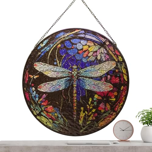 Atrapasol De De Vidriera | 20 Cm Decoración En Vidrio De Colores para Dormitorio | Decoración para Ventana Colgable - para Salón Dormitorio Estudio Oficina Pared Puerta Porche Jardín Patio Balcón