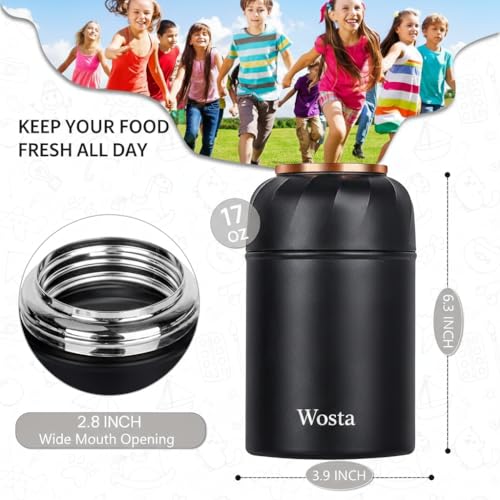 Image of Airtight Stainless Steel Lunch Box with Bowl-Style Lid & Sauce Box | Yogurt & Overnight Oats Container with Lid | Leak Proof Steel Cup with Reusable Spoon | Keeps Food Hot 6h & Cold 8h (Black, 500 Ml)