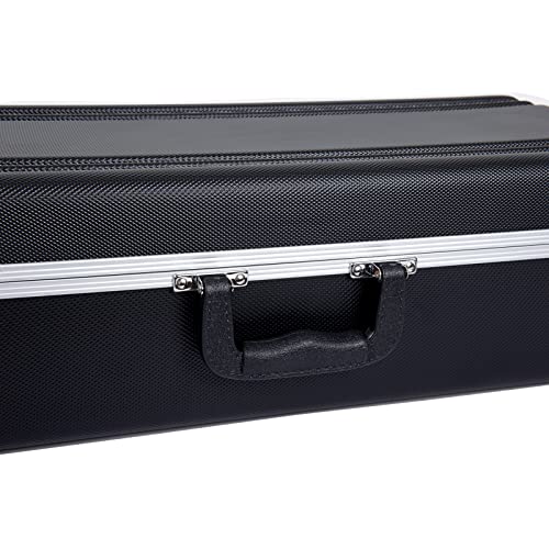 image for Crossrock ABS Alto Saxophone Case – Rectangular Black Diamond Textur