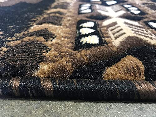 Concord Global Trading Southwest Native American Area Rug Black Brown Design C318 (8 Feet X 10 Feet) #TOP6