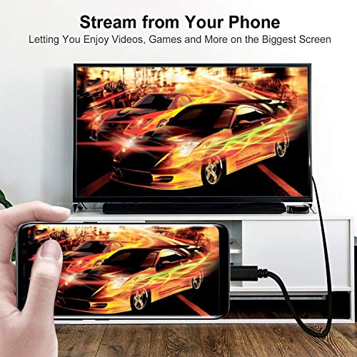 Image of Tobo - Type C to HDMI Cable,6ft /1.8m USB 3.1 USB C (Thunderbolt 3 Compatible) to HDMI 4K for Samsung Galaxy S8 /S8 Plus /Note 8 /MacBook /MacBook Pro /Google ChromeBook Pixel (Black)-TD-200TC.