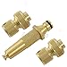 Produktbild Agora-Tec® Messing Stecksystem Set 3/4 Zoll Schnellkupplungen mit und ohne Wasserstop + Gartenspritze für 3/4 Zoll Gartenschlauch
