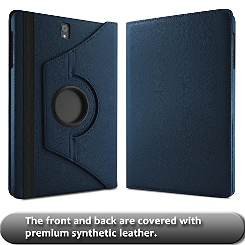 Image of for Galaxy Tab S3 9.7 inch case MOCA 360 Degree Rotating Stand PU Leather Flip Cover Case for Samsung Galaxy Tablet Tab S3 9.7 inch SM - T820 T825 Flip Cover case (Deep Blue)