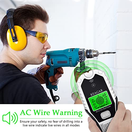Stud Finder Wall Scanner, 7 In 1 Electronic Stud Sensor Wall Detector, Beam Finder Center Finding, Lcd Display, Buzzer Alarming, For Wall/Wood/Live Ac Wire/Metal/Joist/Magnetic Stud (1*Sliver) #TOP5