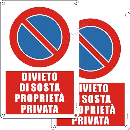 Cartello Proprietà Privata – Alluminio 30x45 Cm Con Scritta Vietato L'Accesso