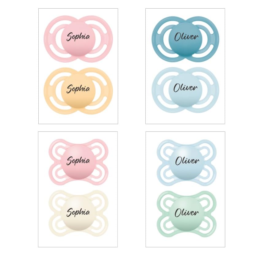 MAM Perfect *2-Pack* Personalised Dummy Pacifier Soother, 2 S1ZES, Unisex