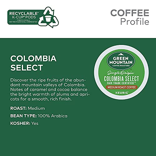 Image of Green Mountain Coffee Roasters Colombia Select, Single-Serve Keurig K-Cup Pods, Medium Roast Coffee, 24 Count