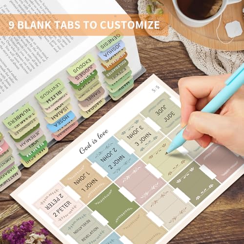 Image of Taja Bible Tabs, 75 Large Print Index Tabs for Women & Men