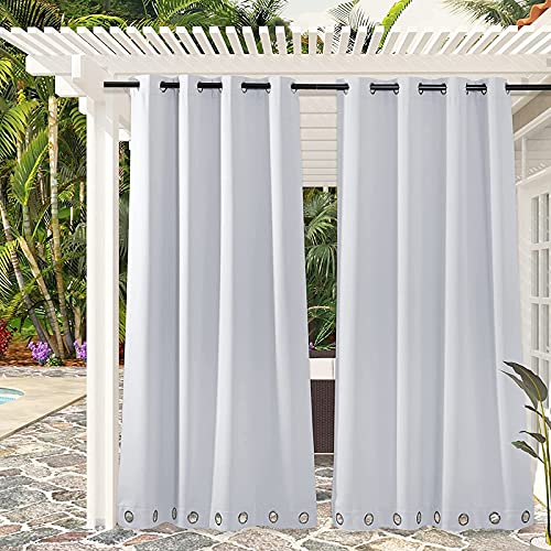 MetDeals Waterproof & Sun Blocking (85-90%) Indoor & Outdoor Semi Blackout Top & Bottom Eyelete Curtains (Sky Blue 4.5 X 5.5 Feet) Pack of 2 Piece-image-42