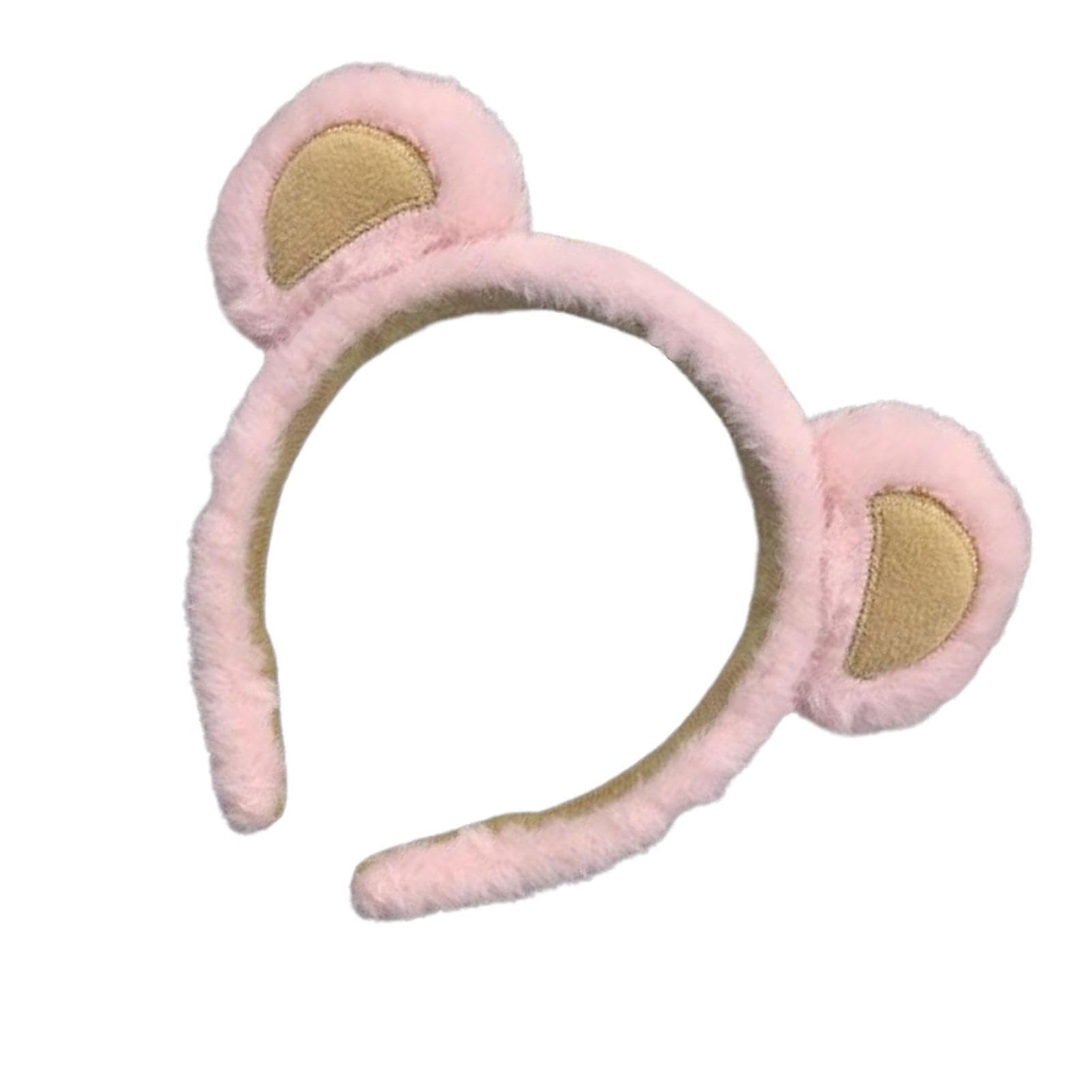 Cerchietto Con Orecchie Da Orso – Fascia Morbida In Tessuto Felpato Marrone – Per Trucco, Lavaggio Viso E Feste Cosplay