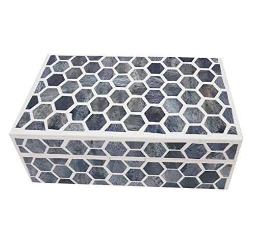 Collectiblesbuy Rectangular Handmade Decorative Bone Inlay Storage Box Home Decor Handcrafted Item For Women & Girls #TOP4