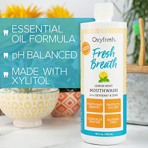 image for Oxyfresh Fresh Breath Lemon Mint Mouthwash | Award-Winning, Dentist-Re