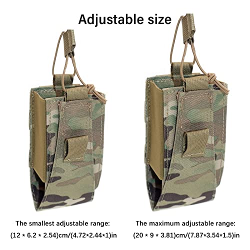 1000D Nylon Tactical Radio Holder Radio Case Radio Pouch Military Molle Radio Walkie Talkie Holder Bag Hunting Magazine Pouches Pocket For Two Ways Walkie Talkies Compatible (Cp) #TOP7