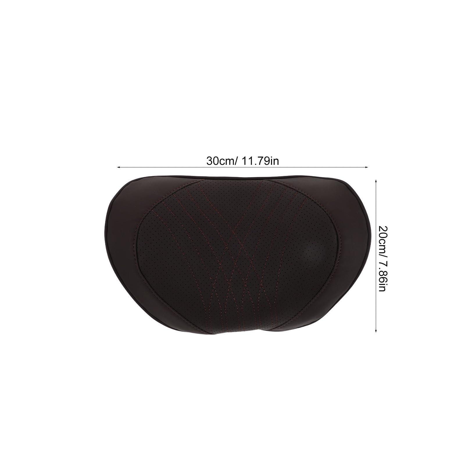 Beavorty Almohada Ergonómica para Cuello y Espalda para Coche con Espuma Viscoelástica y Cubierta de Cuero Extraíble, Correa Ajustable para Viajes en Carretera Cómodos