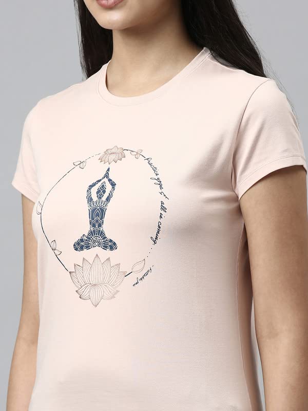 Image of Enamor Short Sleeve Crew Neck Regular Length Basic Crew T-Shirt - Slim Fit, Soft and Breathable Stretch Cotton - E147