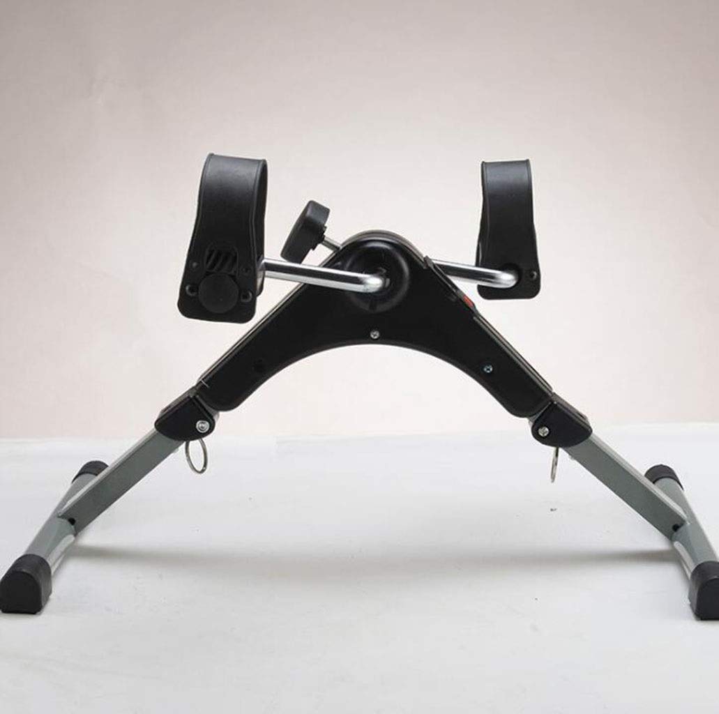 mini stepper domowy mini rower do ćwiczeń nóg trener rehabilitacyjny do kończyn dolnych pionowy składany sprzęt fitness rozszerzenie rozmiar 49 * 3,7 * 35 cm, czarny