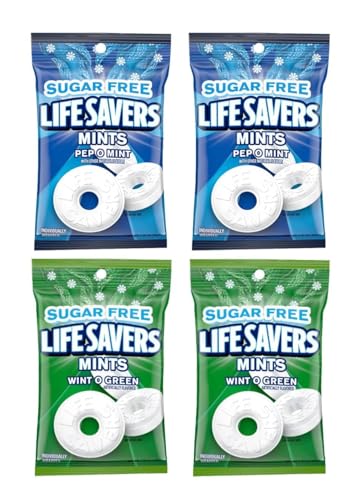 Lifesaver Mint Variety Pack of 4-2 of Each - Pep O Mint and Wint O Green - Individually Wrapped - Enjoy Anywhere and Anytime - image 1