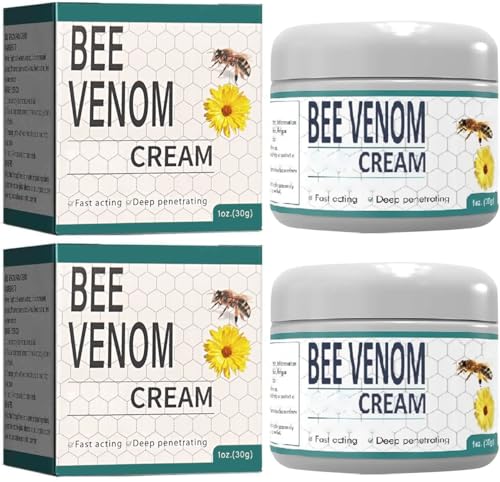 AQISI 2PCS Bee Venom Moisturizing Cream New Bee Venom Cream Provides for ack Neck Hands Feet Joints Etc.