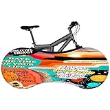 Material: la cubierta de la bicicleta está hecha de tela lavable de alta elasticidad hecha de poliéster y spandex. La abertura superior está cosida firmemente con un cinturón altamente elástico para evitar que se deslice. La hermosa cubierta para bicicleta cubre el cuadro y los neumáticos de la bicicleta y mantiene la suciedad adentro hacia abajo mientras mantiene su habitación ordenada y ordenada.