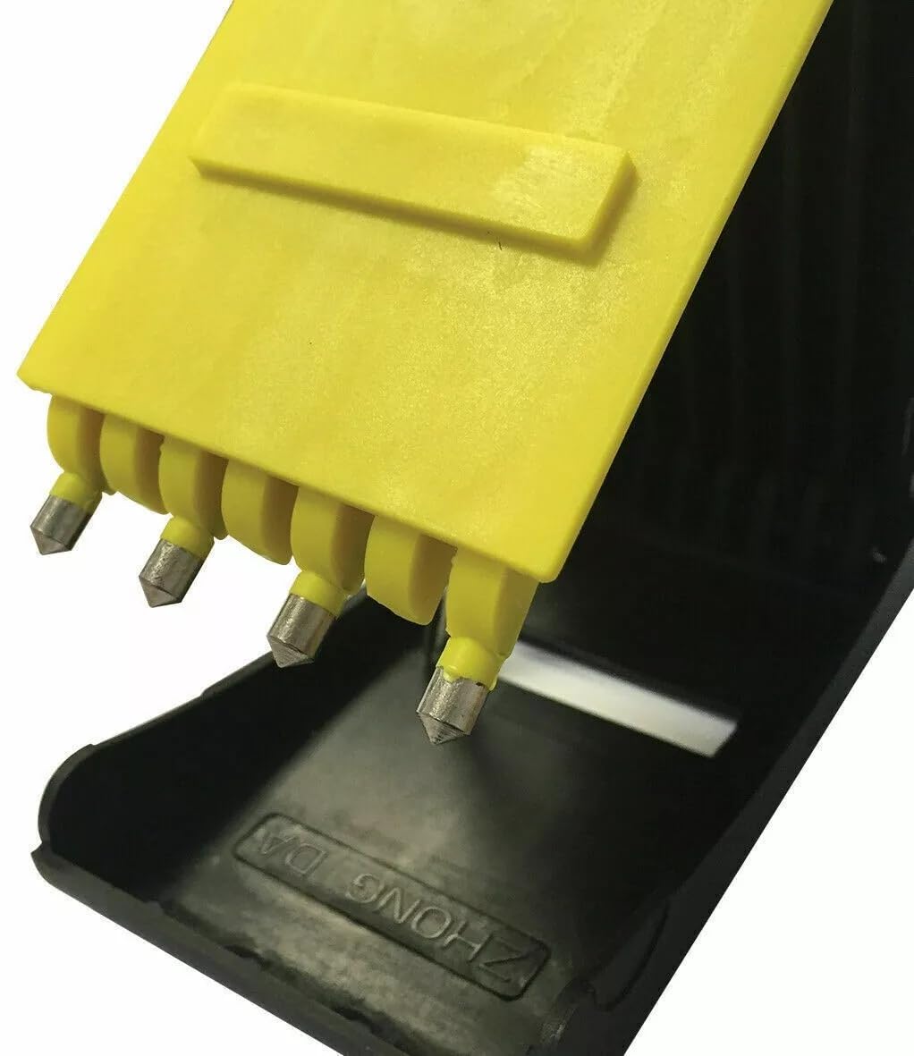 Coppia Di Cunei Pieghevoli Con Punte In Metallo Per Caravan, Camper, Auto E Rimorchi – Colore Giallo, Dimensioni 140x85x175 Mm