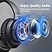 Botesty Sound Headphones Wired with Microphone, Over Ear Foldable 3.5mm Plug in Headphones with 4.9ft Tangle-Free Nylon Cord for Tablet, Laptop, MP3/4, School, Airplane Travel (Black)