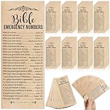 Motiskyy 100 Pcs Christian Bible Verse Emergency Numbers Bookmark Easter Religious Mother's Day Church Gift 2.36 x 6'' Catholic Books of The Bible Card for Women Men Sunday School(Brown)