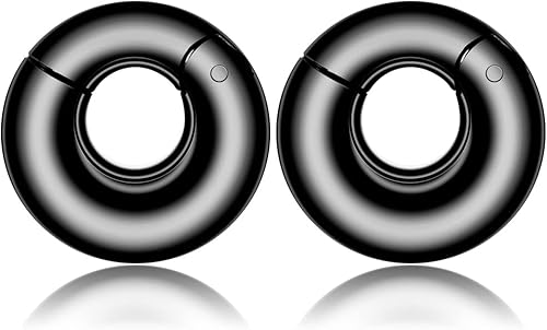 LADEMAYH 2 piezas pesas para orejas estiradas, joyería corporal, ajuste mínimo de calibre 6g a 1 pulgada con estilo de corazón, aro, pájaro de acero