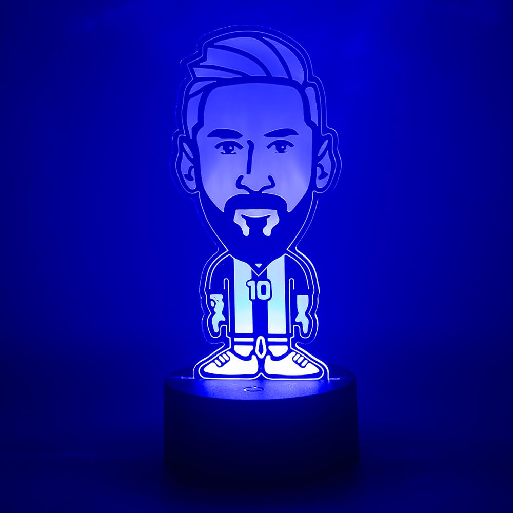 EXIGENT 3D LED Light Argentina Soccer Lamp Acrylic Illusion Night Flashing Cool (SoccerLamp_LM)
