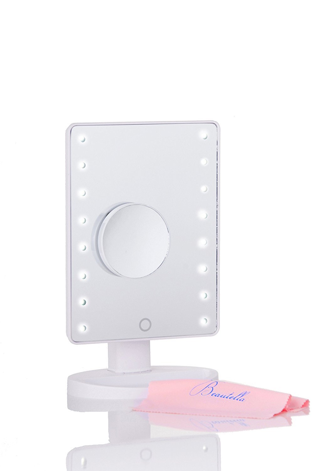 Buy LED Lighted Makeup Mirror with 10x Magnification, White Rectangular