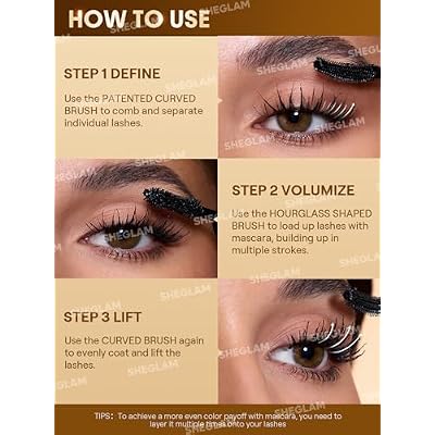 SHEGLAM All-In-One 24k Multi-Effect Volume Long-lasting Defines Mascara