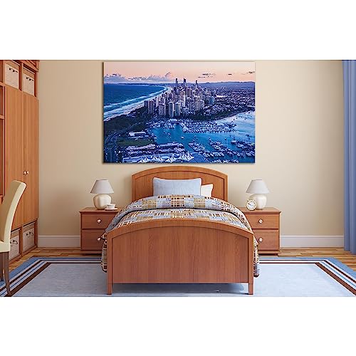 Lienzo de paisaje urbano Gold Coast ZELLART de 120x80 cm listo para colgar