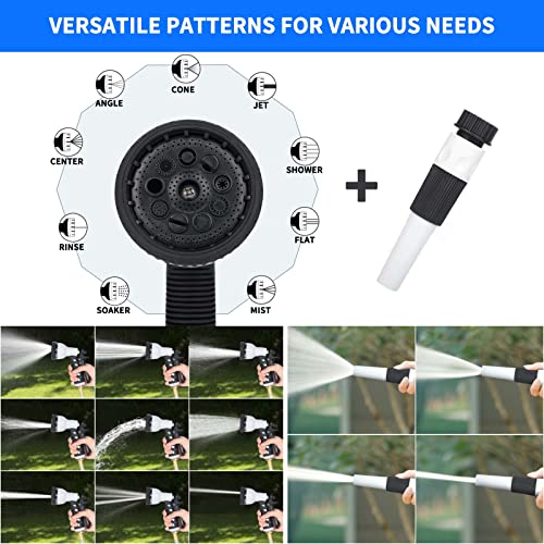 Heavy Duty Retractable Garden Hose Reel By Bstokcam, 100 Ft Wall Mount Water Hose Reels Outdoor Organizer- Self Winding Hose Reel Automatic Recoil Storage, Include Sprayer & Nozzle #TOP1