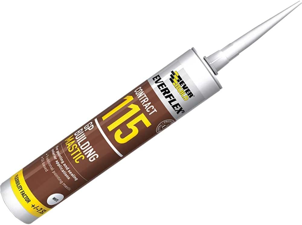 Everbuild – Everflex – 115 GP Building Mastic – for Joint Pointing and Sealing – Internal and External Use – Grey – 285ml