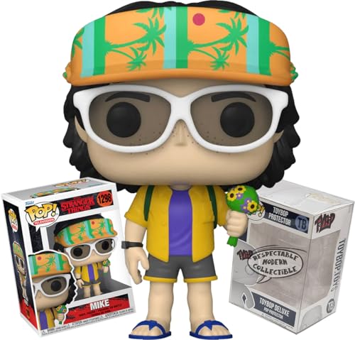 Funko Stranger Things Cali Mike Wheeler California with Sunglasses + ToyBop Protector: Pop! TV Vinyl Figure (Bundled with Pro-Deluxe Pop Protector Collector Case Box Gift Set)