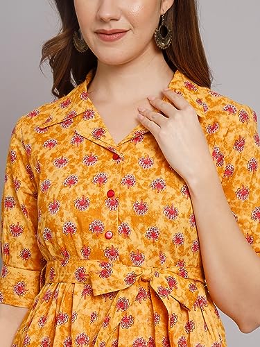 Image of Women's Cotton Regular Fit V Neck Printed Top with Trouser Co-ords Set with Fashion & Elegant Design (1 Top 1 Pant 1 Belt)
