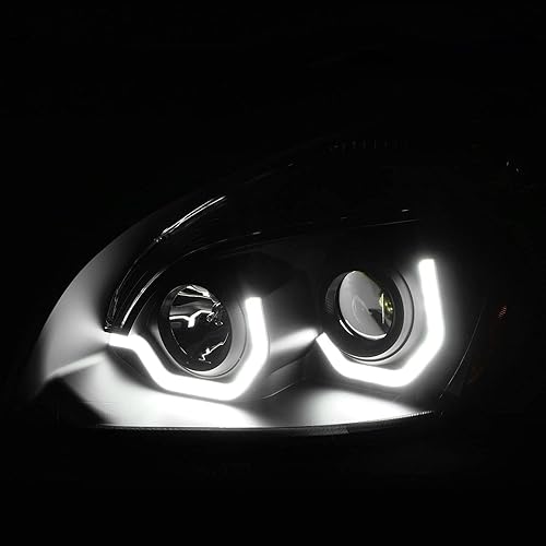 Miniatura 5 de EPIC LIGHTING Faros delanteros halógenos estilo OE con bisel negro con luz LED blanca de repuesto para FREIGHTLINER 08-17 CASCADIA A0651907006