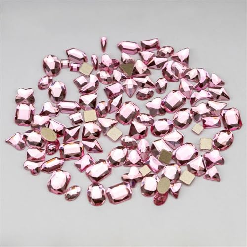 Lot de 100 strass en verre à dos plat pour customiser vos vêtements - 8