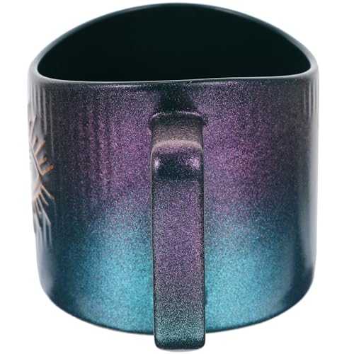 NIYANGLE Taza de Cerámica Grande para Café y Agua Taza de Desayuno Diseño Degradado en Spray para Oficina y Hogar Recipiente para Capuchino