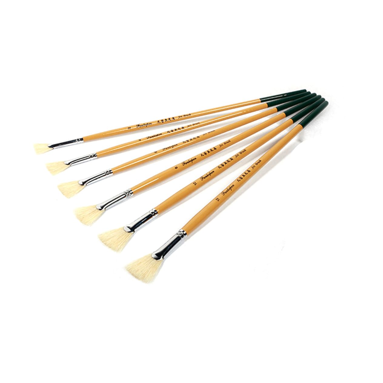Lurrose 18stücke Fächerpinsel Teilig Aus Marderhaar Professionelle Künstlerpinsel Für Aquarell Öl Verschiedene Hohe Farbaufnahme Und Gleichmäßiger Farbfluss